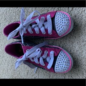 Used Girls Twinkle Toes Skechers Size 11.5